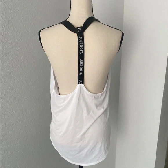 Nike Women's White and Black Elastika Tank Top - Picture 5 of 7